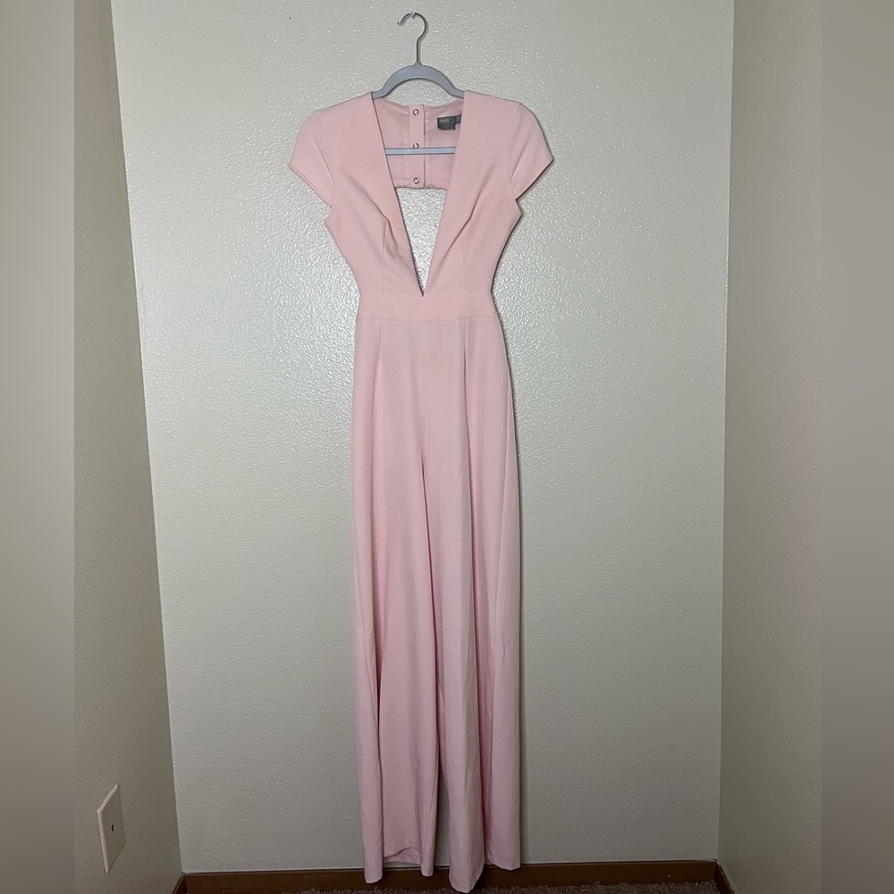 Deep v neck jump suit